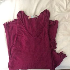 Ladies Free People Beach top. Magenta, New, Large.